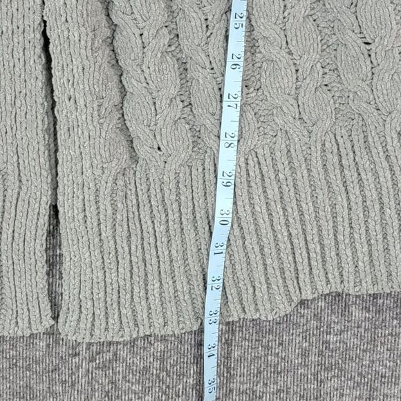 POL Cardigan Sweater Womens Small Sage Green Chunky Cozy Knit Shawl Collar - Picture 4 of 13